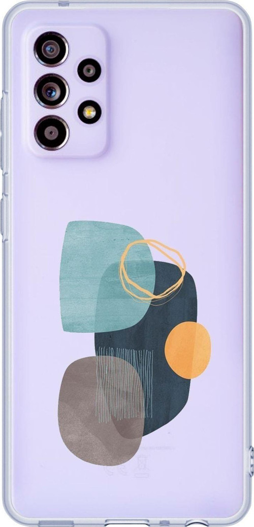 Galaxy A32 Uyumlu Wall Art Desenli Premium Şeffaf Silikonlu Telefon Kılıfı