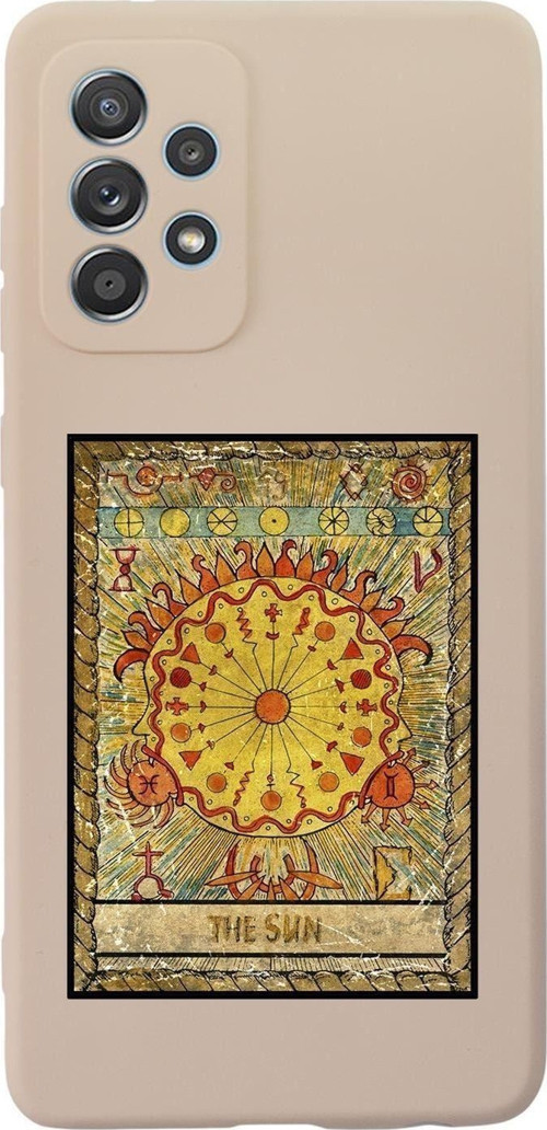 Galaxy A53 Uyumlu The Sun Desenli Premium Silikonlu Lansman Telefon Kılıfı