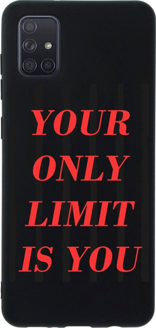 Samsung A71 Your Only Lımıt Is You Desenli Premium Silikonlu Lansman Siyah Telefon Kılıfı