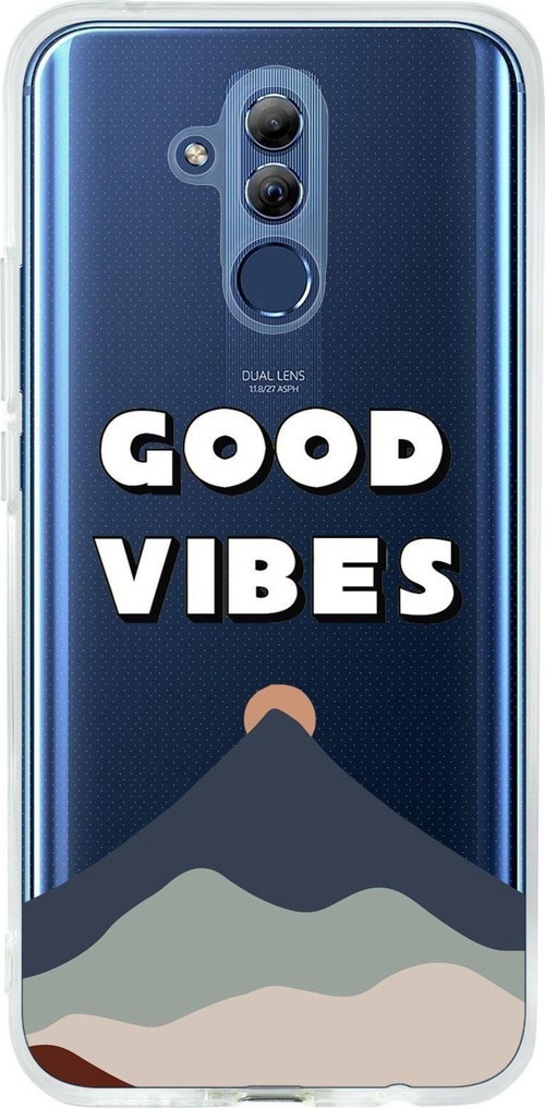 Huawei Mate 20 Lite Uyumlu Good Vibes Premium Şeffaf Silikon Kılıf