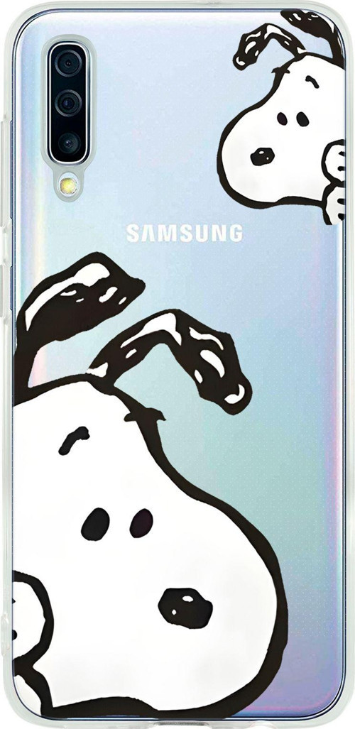 Galaxy A50 Uyumlu Cool Doggo Desenli Şeffaf Silikonlu Telefon Kılıfı