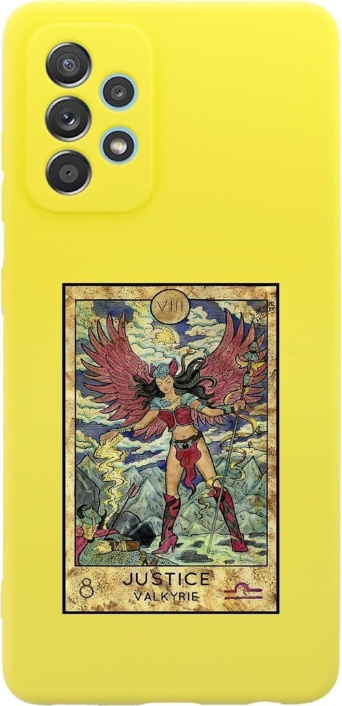 Galaxy A13 Uyumlu Justice Valkyrie Desenli Premium Silikonlu Lansman Telefon Kılıfı