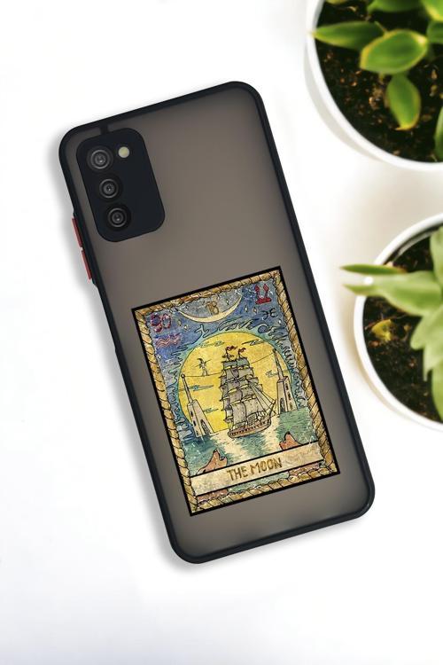 Samsung A03S Uyumlu The Moon Desenli Buzlu Şeffaf Lüx Telefon Kılıfı