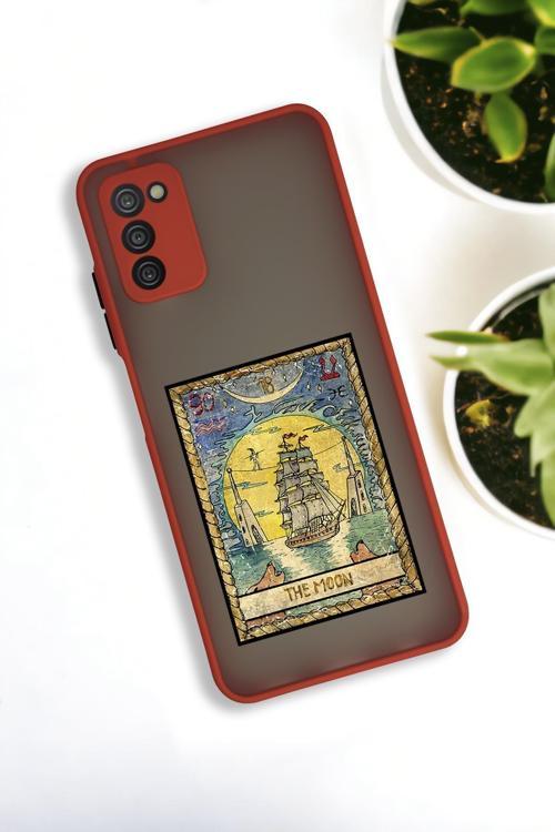 Samsung A03S Uyumlu The Moon Desenli Buzlu Şeffaf Lüx Telefon Kılıfı