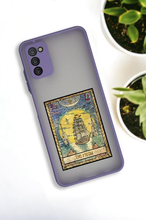Samsung A03S Uyumlu The Moon Desenli Buzlu Şeffaf Lüx Telefon Kılıfı