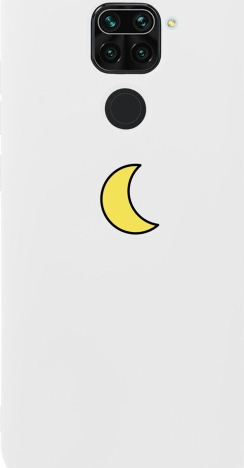 Xiaomi Redmi Note 9 Moon Slience Premium Silikonlu Lansman Beyaz Telefon Kılıfı