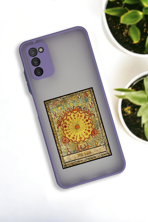 Samsung A03S Uyumlu The Sun Deer Desenli Buzlu Şeffaf Lüx Telefon Kılıfı