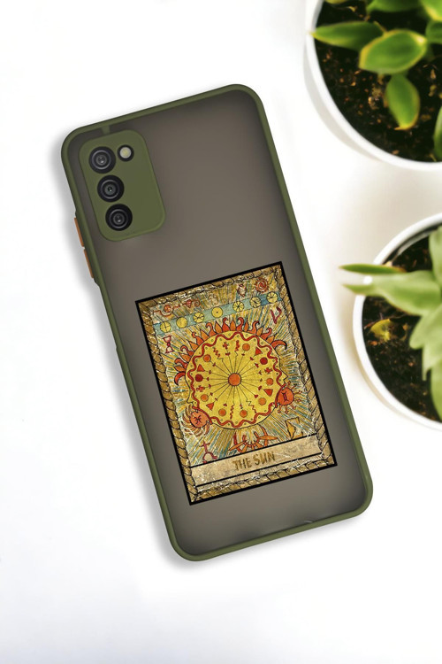 Samsung A03S Uyumlu The Sun Deer Desenli Buzlu Şeffaf Lüx Telefon Kılıfı