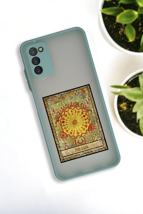 Samsung A03S Uyumlu The Sun Deer Desenli Buzlu Şeffaf Lüx Telefon Kılıfı