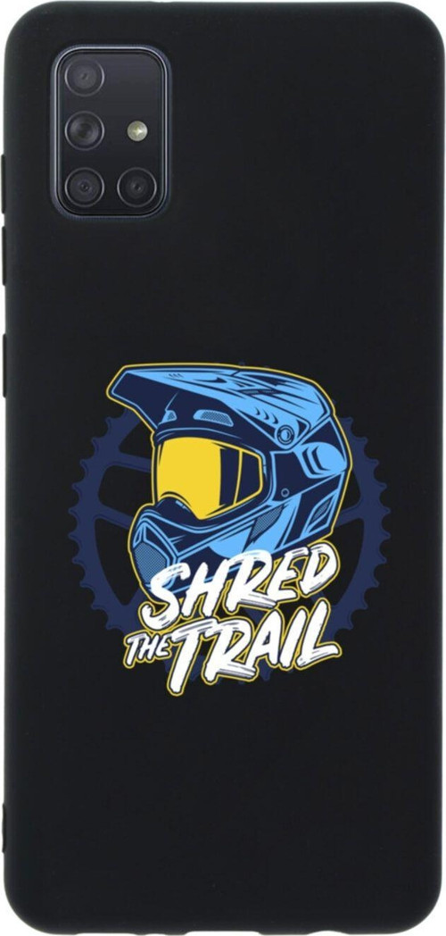 Samsung A71 Shred The Trail Premium Silikonlu Lansman Siyah Telefon Kılıfı