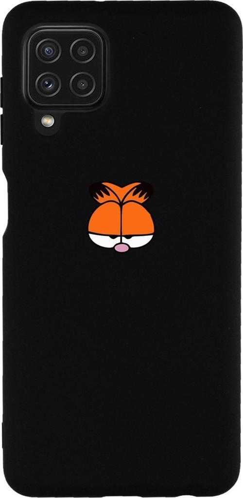 Galaxy M22 Uyumlu Garfield Desenli Premium Silikonlu Lansman Telefon Kılıfı
