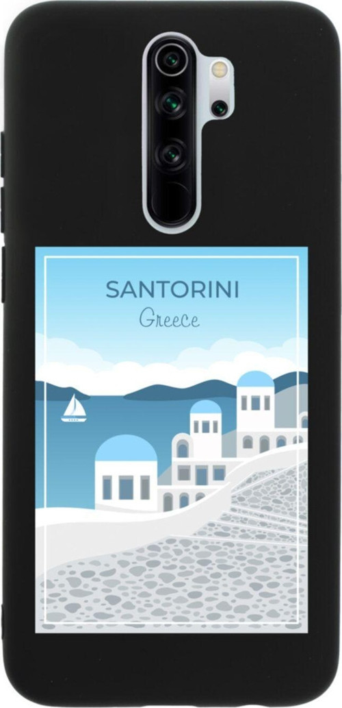 Xiaomi Redmi Note 8 Pro Santorini Premium Silikonlu Lansman Siyah Telefon Kılıfı