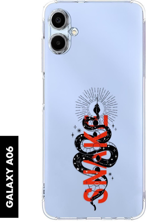 Samsung A06 Uyumlu Snake Desenli Premium Silikonlu Şeffaf Telefon Kılıfı