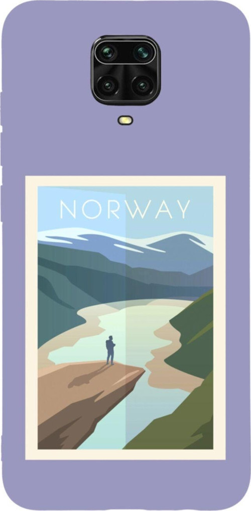 Xiaomi Redmi Note 9 Pro Norway Premium Silikonlu Lansman Lila Telefon Kılıfı