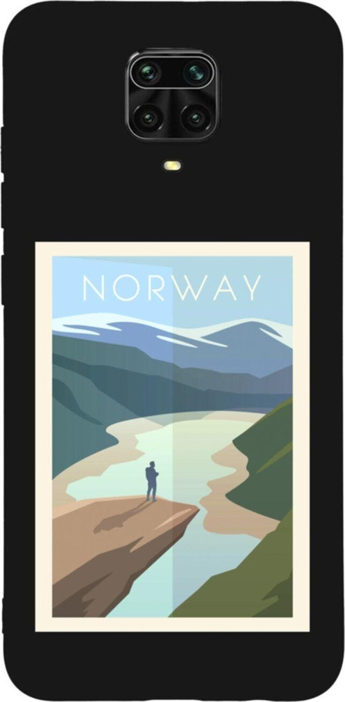 Xiaomi Redmi Note 9 Pro Norway Premium Silikonlu Lansman Siyah Telefon Kılıfı