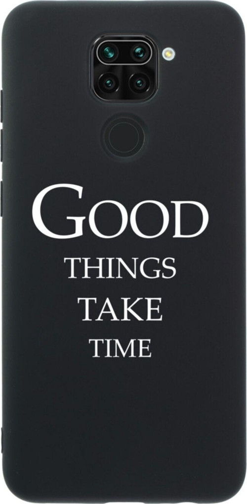 Xiaomi Redmi Note 9 Good Thing Take Premium Silikonlu Lansman Siyah Telefon Kılıfı