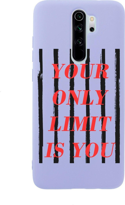 Xiaomi Redmi Note 8 Pro Your Only Lımıt Is You Premium Silikonlu Lansman Lila Telefon Kılıfı