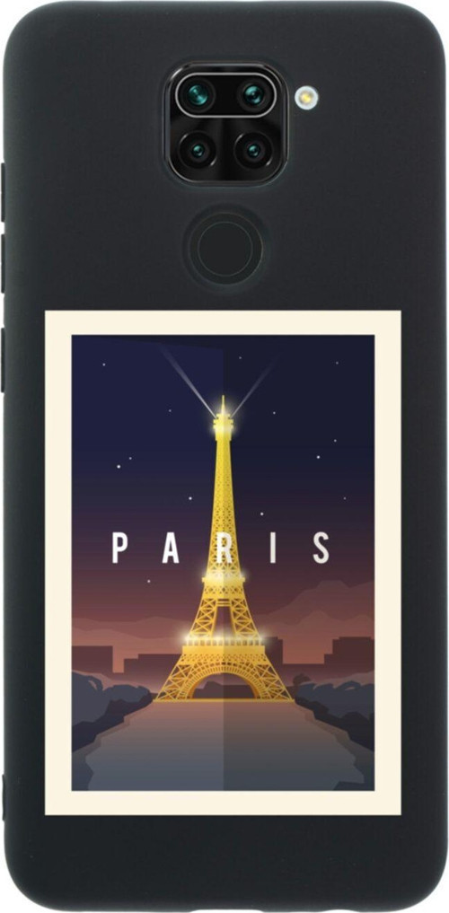Xiaomi Redmi Note 9 Paris Premium Silikonlu Lansman Siyah Telefon Kılıfı