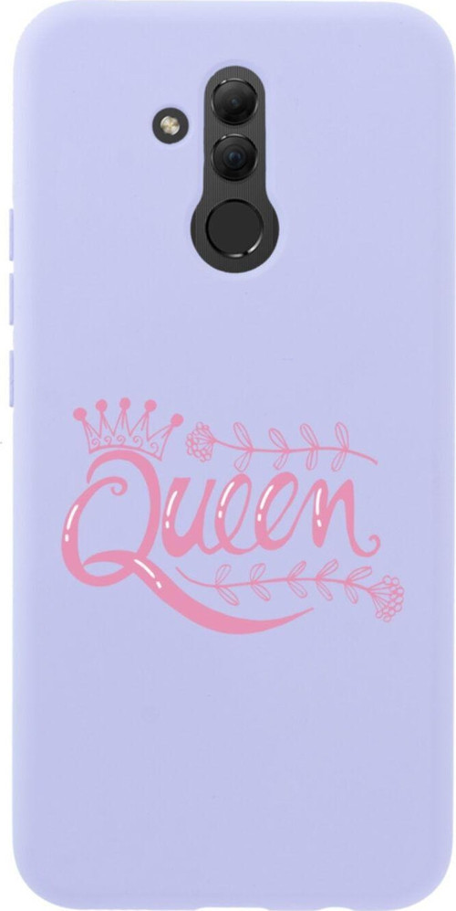 Huawei Mate 20 Lite Queen Premium Silikonlu Lansman Lila Telefon Kılıfı