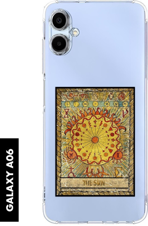 Samsung A06 Uyumlu The Sun Desenli Premium Silikonlu Şeffaf Telefon Kılıfı