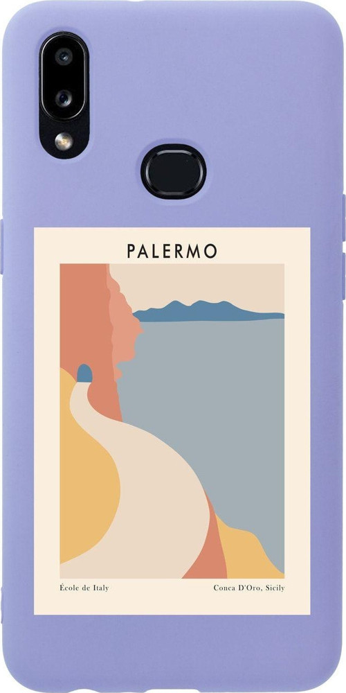 Samsung A10S Palermo Premium Silikonlu Lila Telefon Kılıfı