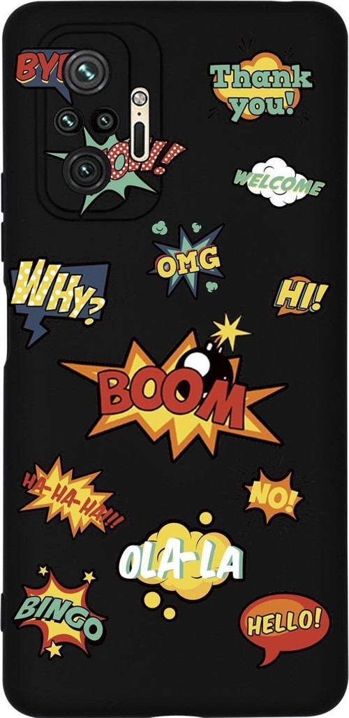 Xiaomi Redmi Note 10 Pro Max Stickers Desenli Premium Silikonlu Telefon Kılıfı