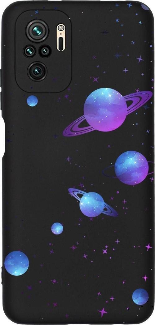 Redmi Note 10 Galaxy Stars Desenli Premium Silikonlu Telefon Kılıfı