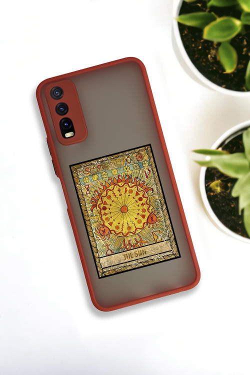 Vivo Y20 Uyumlu The Sun Deer Desenli Buzlu Şeffaf Lüx Telefon Kılıfı