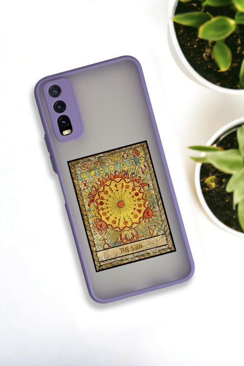 Vivo Y20 Uyumlu The Sun Deer Desenli Buzlu Şeffaf Lüx Telefon Kılıfı