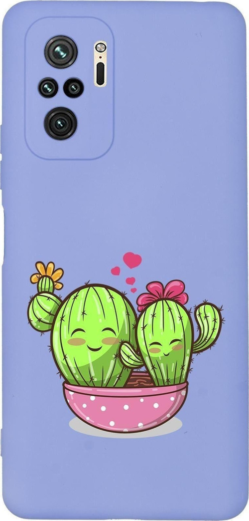Redmi Note 10 Uyumlu Sevimli Kaktüs Desenli Premium Silikonlu Telefon Kılıfı