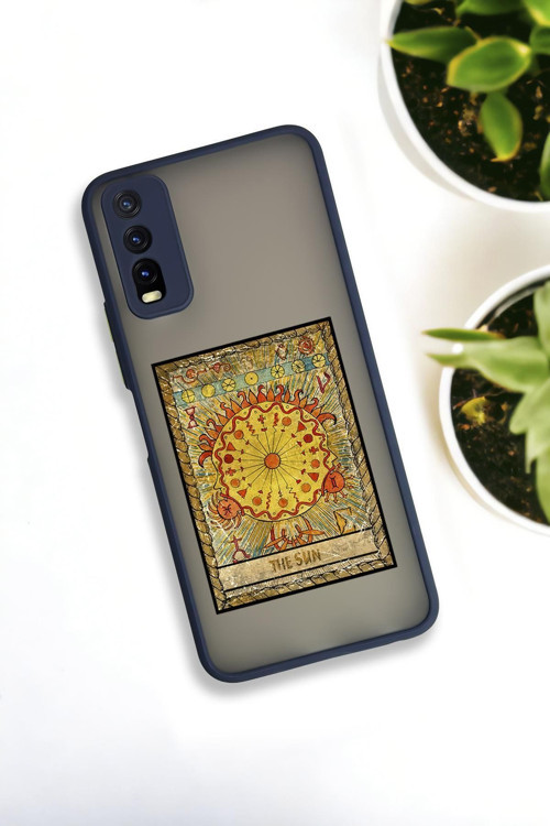 Vivo Y20 Uyumlu The Sun Deer Desenli Buzlu Şeffaf Lüx Telefon Kılıfı
