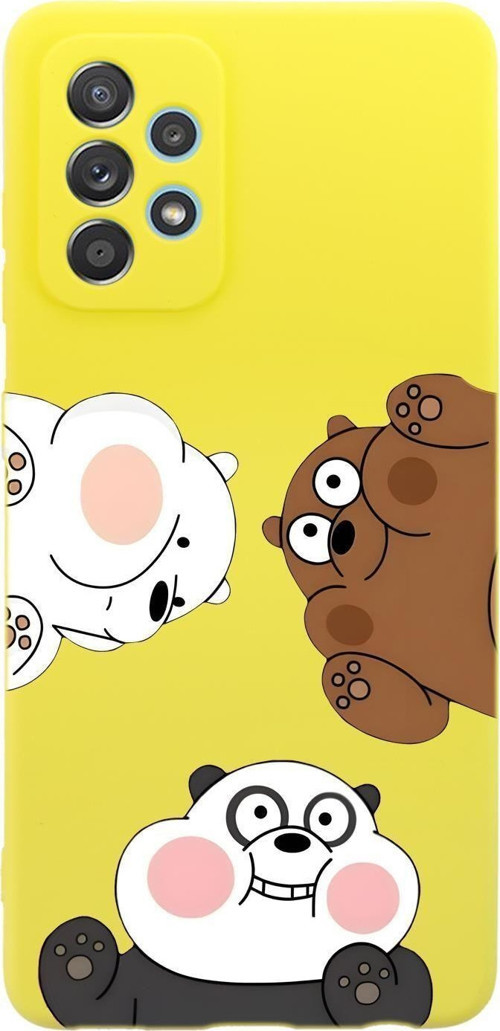 Samsung A13 Uyumlu Cute Animals Desenli Premium Silikonlu Telefon Kılıfı