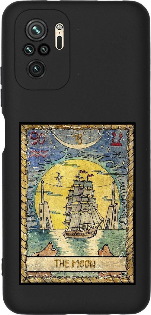 Redmi Note 10 Uyumlu The Moon Desenli Premium Silikonlu Telefon Kılıfı