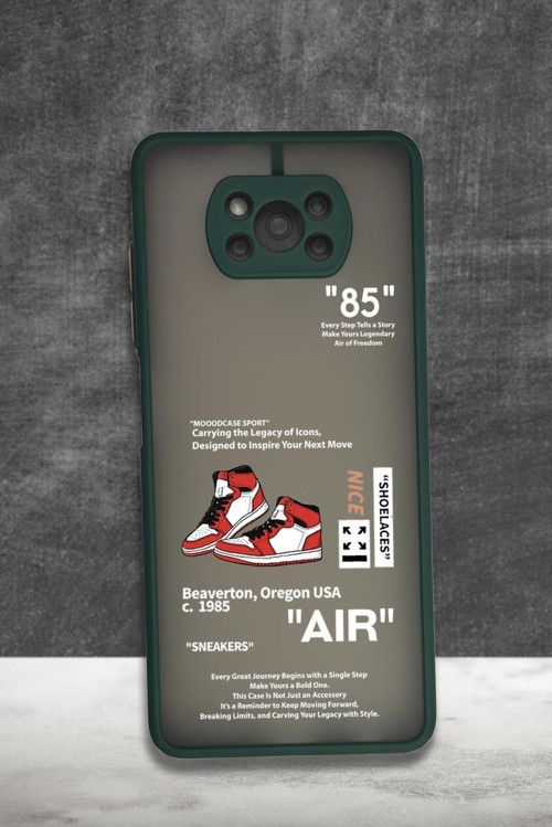 Poco X3 / Poco X3 Pro Uyumlu Sneaker Step Desenli Buzlu Şeffaf Telefon Kılıfı