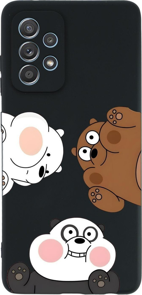 Samsung A13 Uyumlu Cute Animals Desenli Premium Silikonlu Telefon Kılıfı