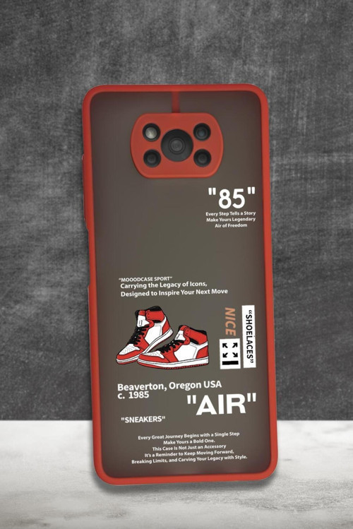 Poco X3 / Poco X3 Pro Uyumlu Sneaker Step Desenli Buzlu Şeffaf Telefon Kılıfı