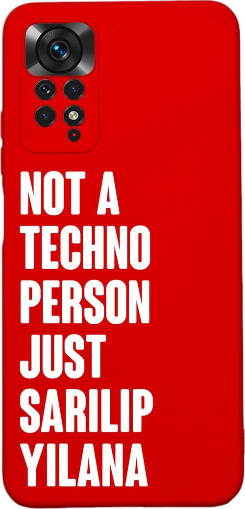 Redmi Note 11 Uyumlu Not Techno Person Just Sarılıp Yılana Desenli Telefon Kılıfı