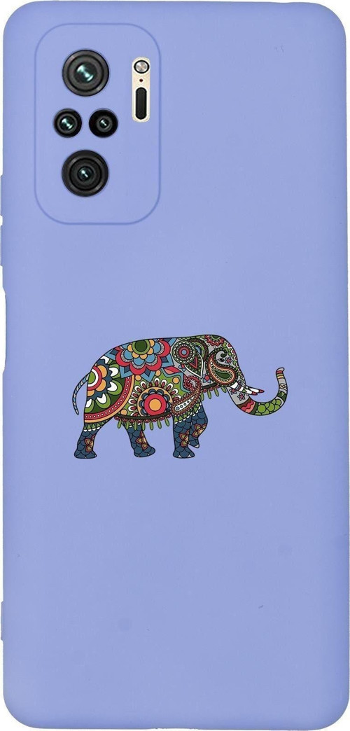 Redmi Note 10S Mandala Fil Desenli Premium Silikonlu Telefon Kılıfı