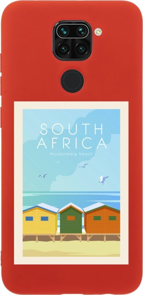 Xiaomi Redmi Note 9 South Africa Premium Silikonlu Lansman Kırmızı Telefon Kılıfı