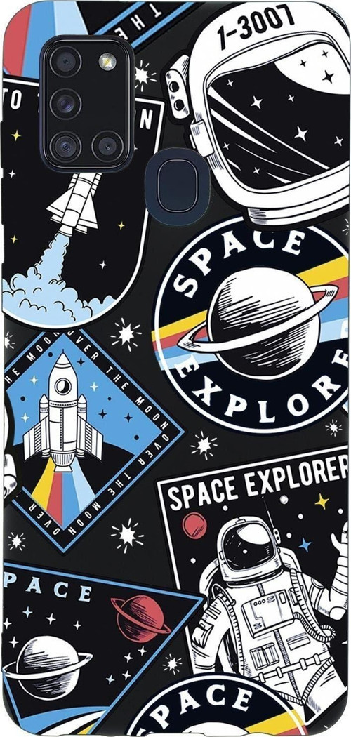 Samsung A21S Uyumlu Space Design Premium Silikonlu Telefon Kılıfı