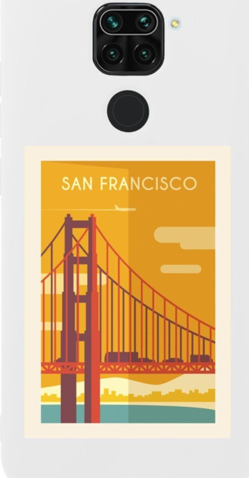 Xiaomi Redmi Note 9 San Fransisco Premium Silikonlu Lansman Beyaz Telefon Kılıfı