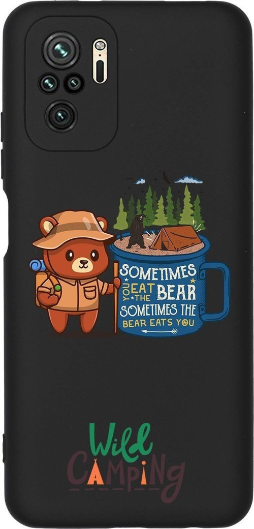 Redmi Note 10S Wild Camping Desenli Premium Silikonlu Telefon Kılıfı