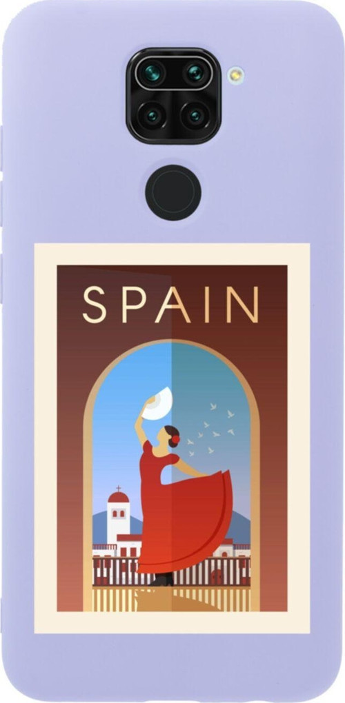 Xiaomi Redmi Note 9 Spain Premium Silikonlu Lansman Lila Telefon Kılıfı