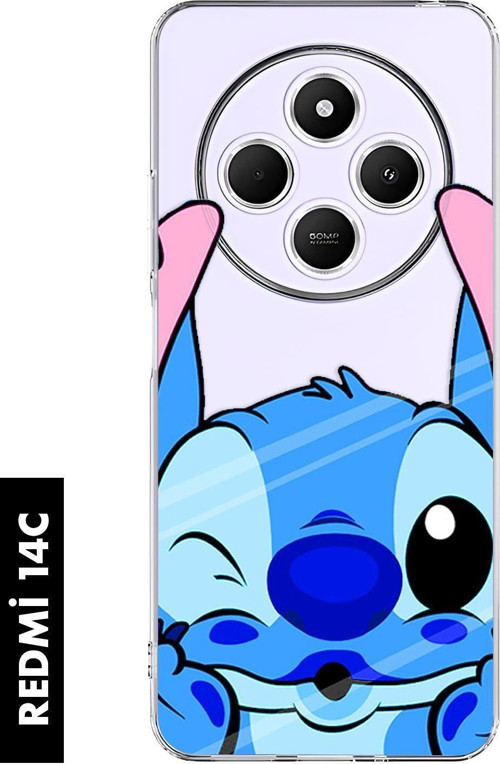 Redmi 14C Uyumlu Stitch Desenli Premium Silikonlu Şeffaf Telefon Kılıfı 4G