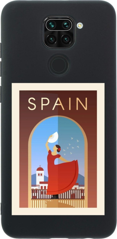 Xiaomi Redmi Note 9 Spain Premium Silikonlu Lansman Siyah Telefon Kılıfı