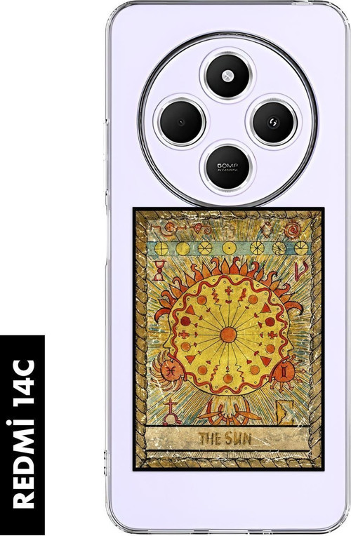 Redmi 14C Uyumlu The Sun Desenli Premium Silikonlu Şeffaf Telefon Kılıfı 4G