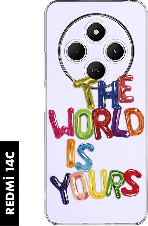 Redmi 14C Uyumlu The World Desenli Premium Silikonlu Şeffaf Telefon Kılıfı 4G