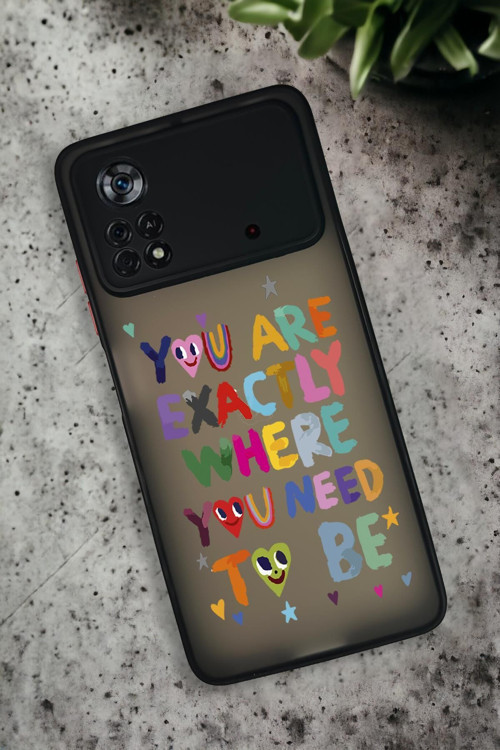 Poco X4 Pro Uyumlu Need To Be Desenli Buzlu Şeffaf Lüx Telefon Kılıfı