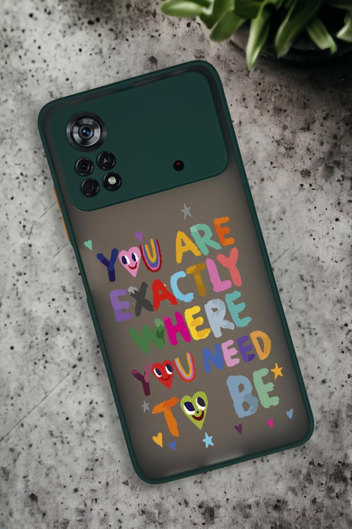 Poco X4 Pro Uyumlu Need To Be Desenli Buzlu Şeffaf Lüx Telefon Kılıfı