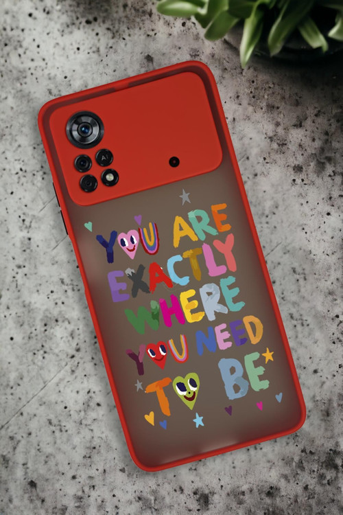 Poco X4 Pro Uyumlu Need To Be Desenli Buzlu Şeffaf Lüx Telefon Kılıfı